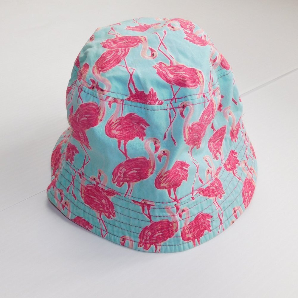 Gymboree Toddler Girl Medium 3-4 years Reversible Pink Flamingo Bucket Hat